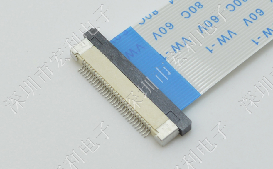 FFC/草莓视频APP色情 软排线插座 0.5mm间距-50P 下接拉锁 50Pin 抽屉式