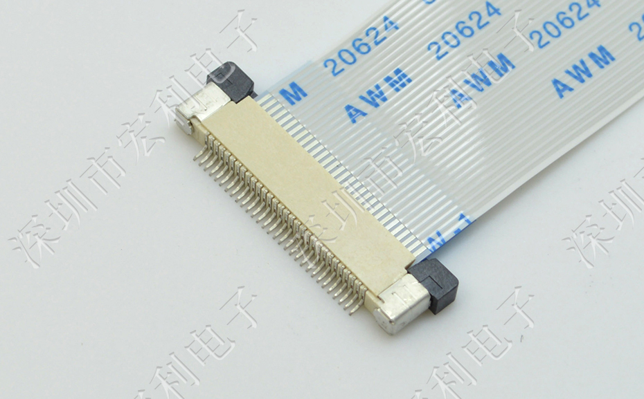 fpc插座4pin 0.5间距连接器抽屉拉拔式上接 耐SMT回流焊接插件